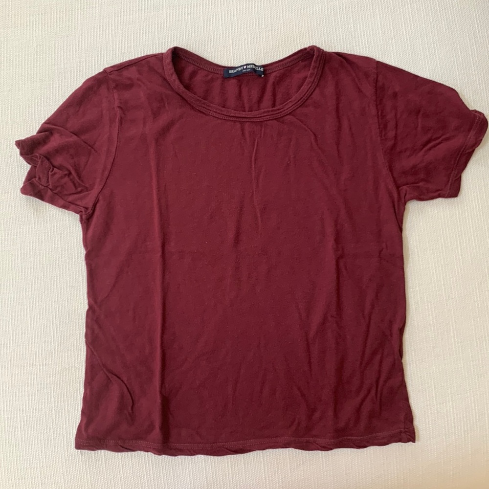 ❗️PERFECT CONDITION❗️Brandy Melville Maroon Tee